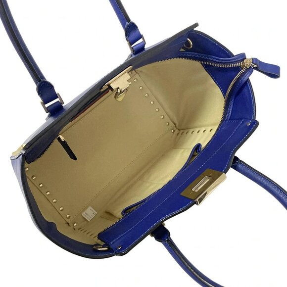 VALENTINOGARAVANI Rockstud Small Bag - Blue Leather Handbag 464-082925 - Picture 7 of 9